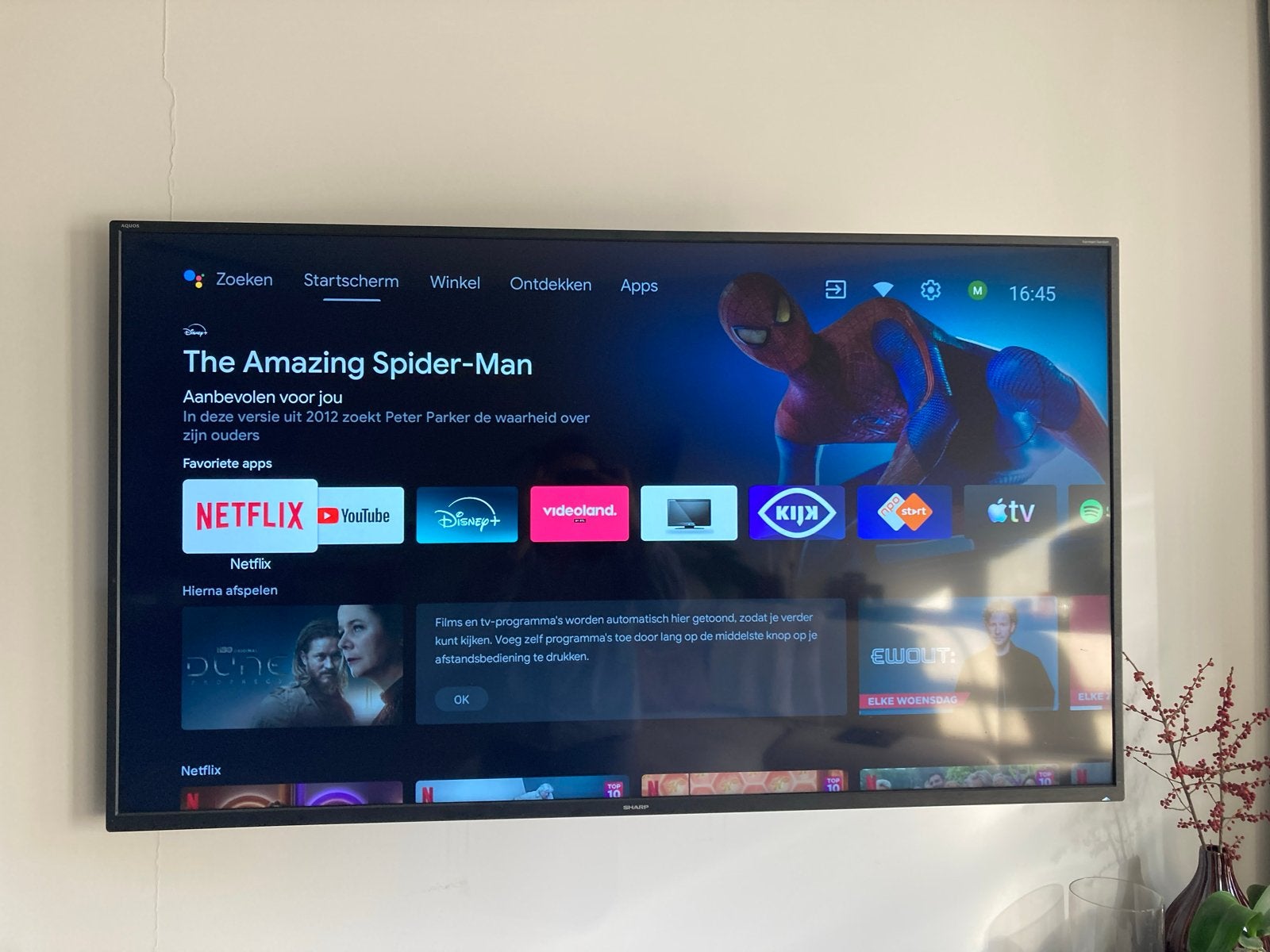 Sharp Aquos 50 inch LED SMART TV met Harman Kardon geluid, Ophalen, 100 cm of meer, Sharp, Smart TV