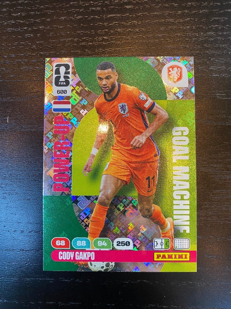 Cody Gakpo WK 2026 Panini Power-Up Kaart, Ophalen of Verzenden, Nieuw, Losse kaart, Foil