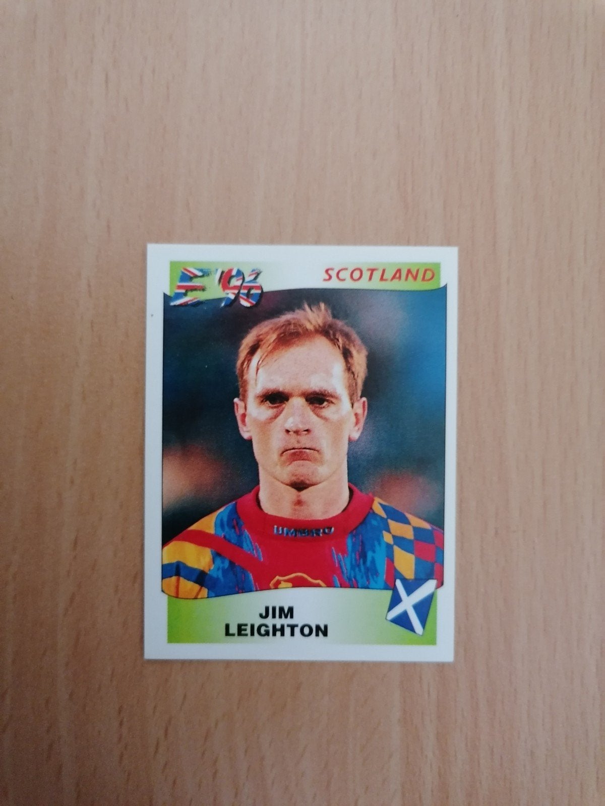 Panini Euro 96 #97 Jim Leighton., Ophalen of Verzenden, Zo goed als nieuw, Plaatje