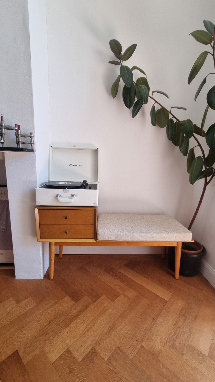 Crosley Landon Opbergmeubel en Zitbank, Ophalen, Zo goed als nieuw