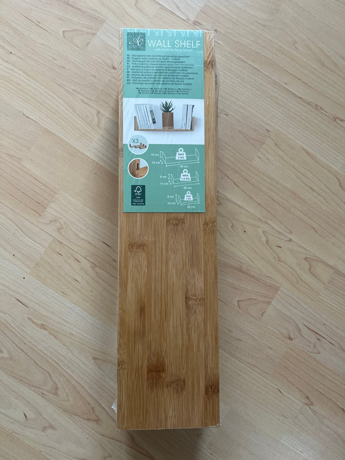 Nieuwe Bamboe Wandplank Set - 3 Stuks, Huis en Inrichting, Woonaccessoires | Wandplanken en Boekenplanken, Ophalen of Verzenden