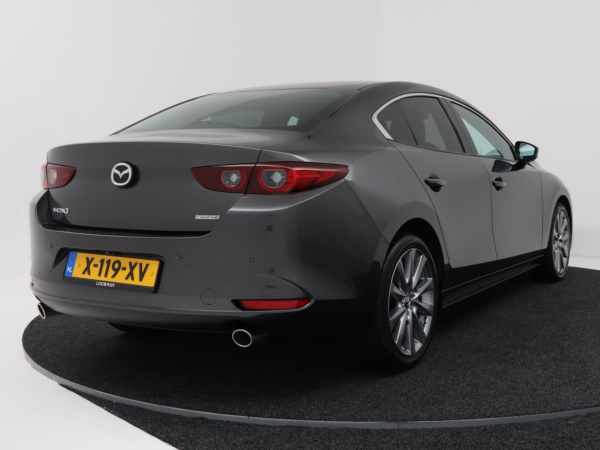 Mazda 3 2.0 e-SkyActiv-G M Hybrid 150 Exclusive-line Bose en, Auto's, Voorwielaandrijving, Gebruikt, 4 cilinders, Automatische klimaatregeling