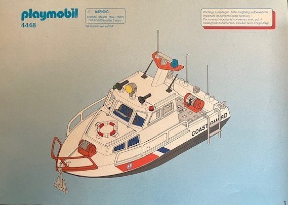 Playmobil bouwinstructie set 4448 coast Guard, Losse onderdelen, Overige typen, Ophalen of Verzenden, Zo goed als nieuw
