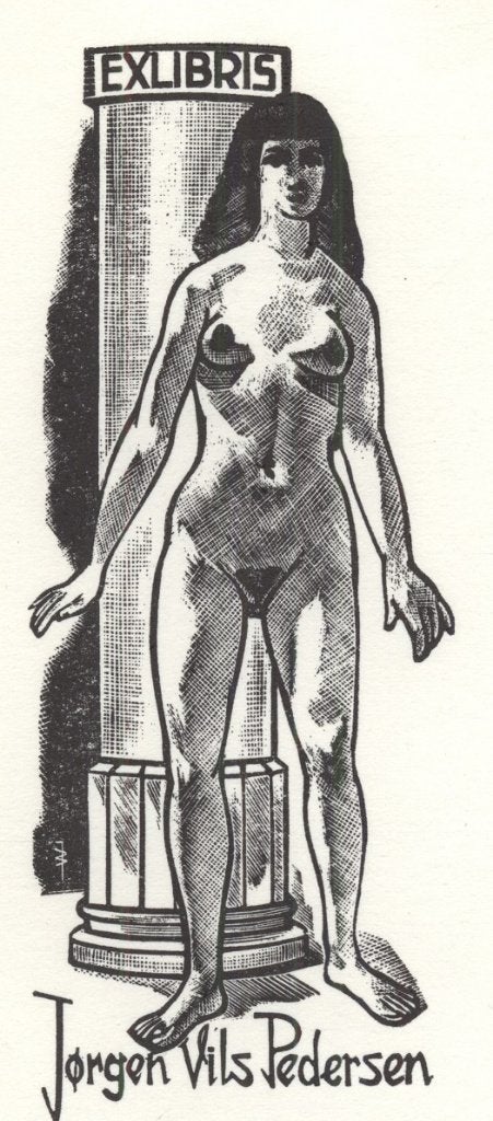 0541 Ex Libris Nederland : Jan Battermann, 1970, Antiek en Kunst, Kunst | Etsen en Gravures, Verzenden, Ex libris