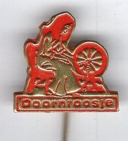 Doornroosje rood op koper sprookjes speldje ( W_187), Verzenden, Nieuw, Transport, Speldje of Pin