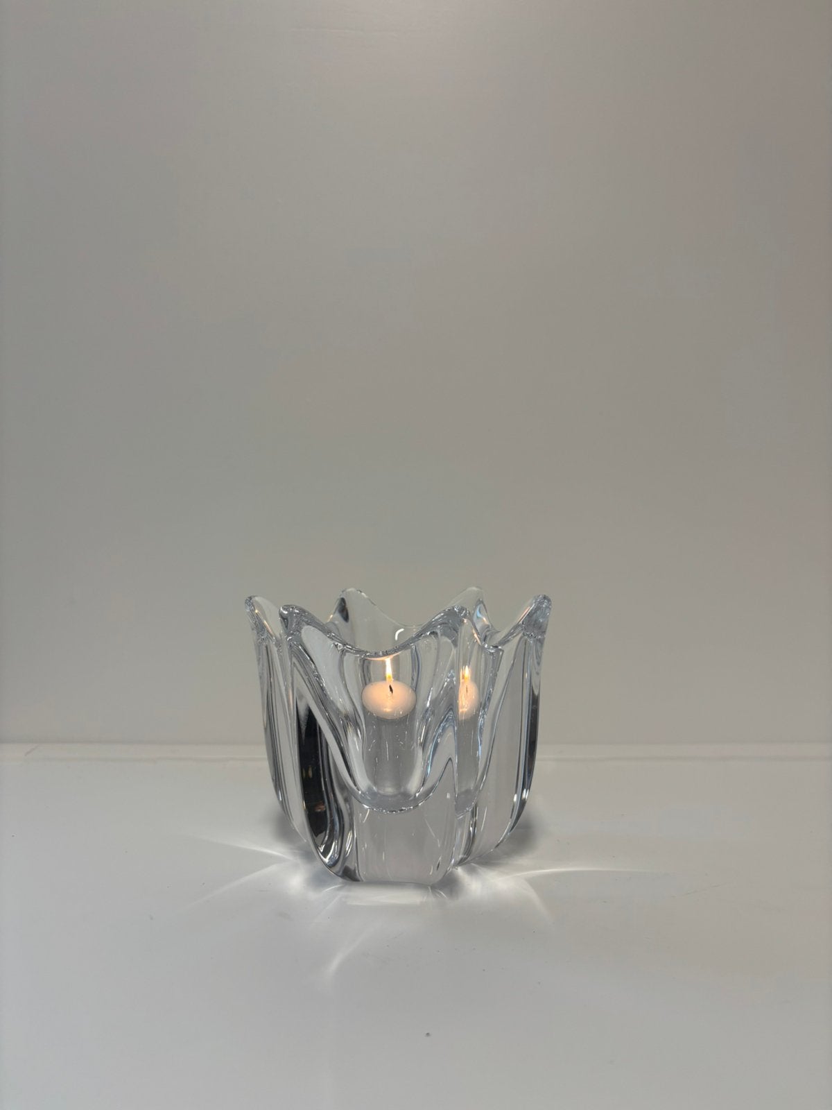 Vintage Orrefors Zweden Belle Tulip bowl / theelichthouder, Ophalen of Verzenden