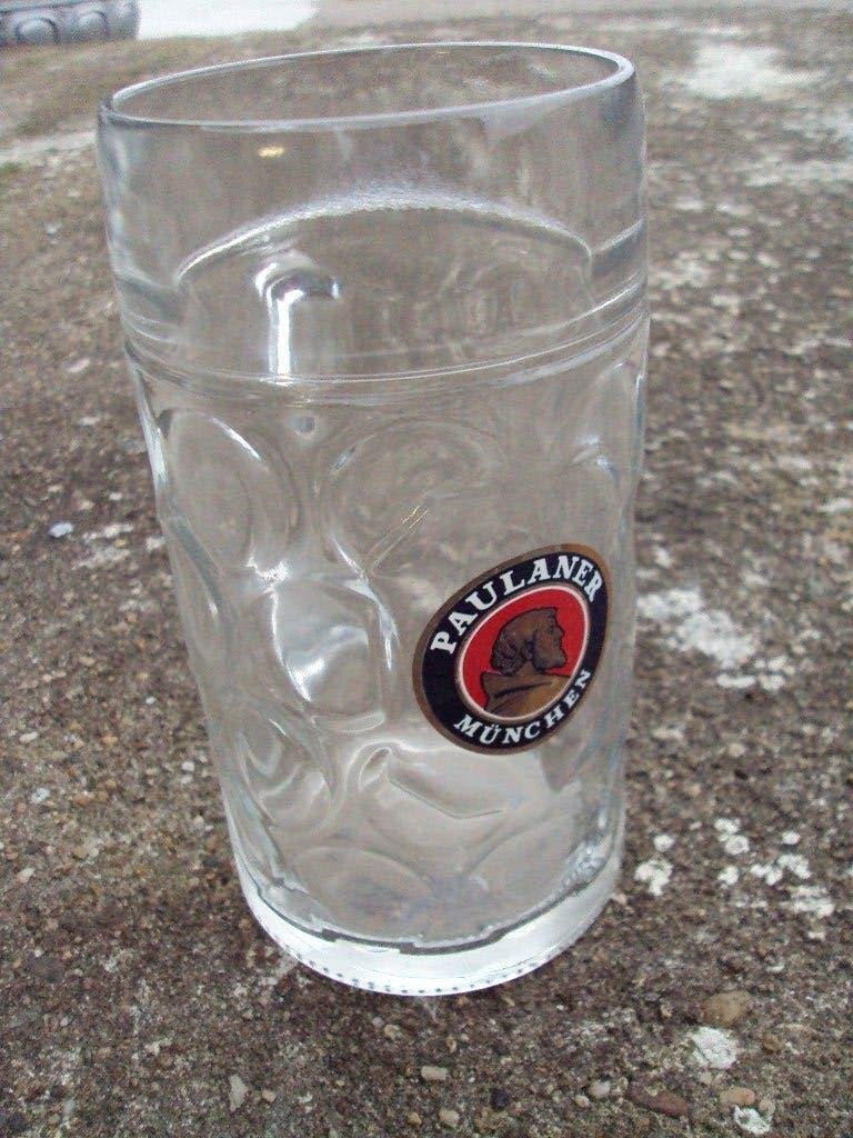 Paulaner München Bierpul - Hoogte 20cm, Gebruikt, Bierglas, Duits, Ophalen of Verzenden