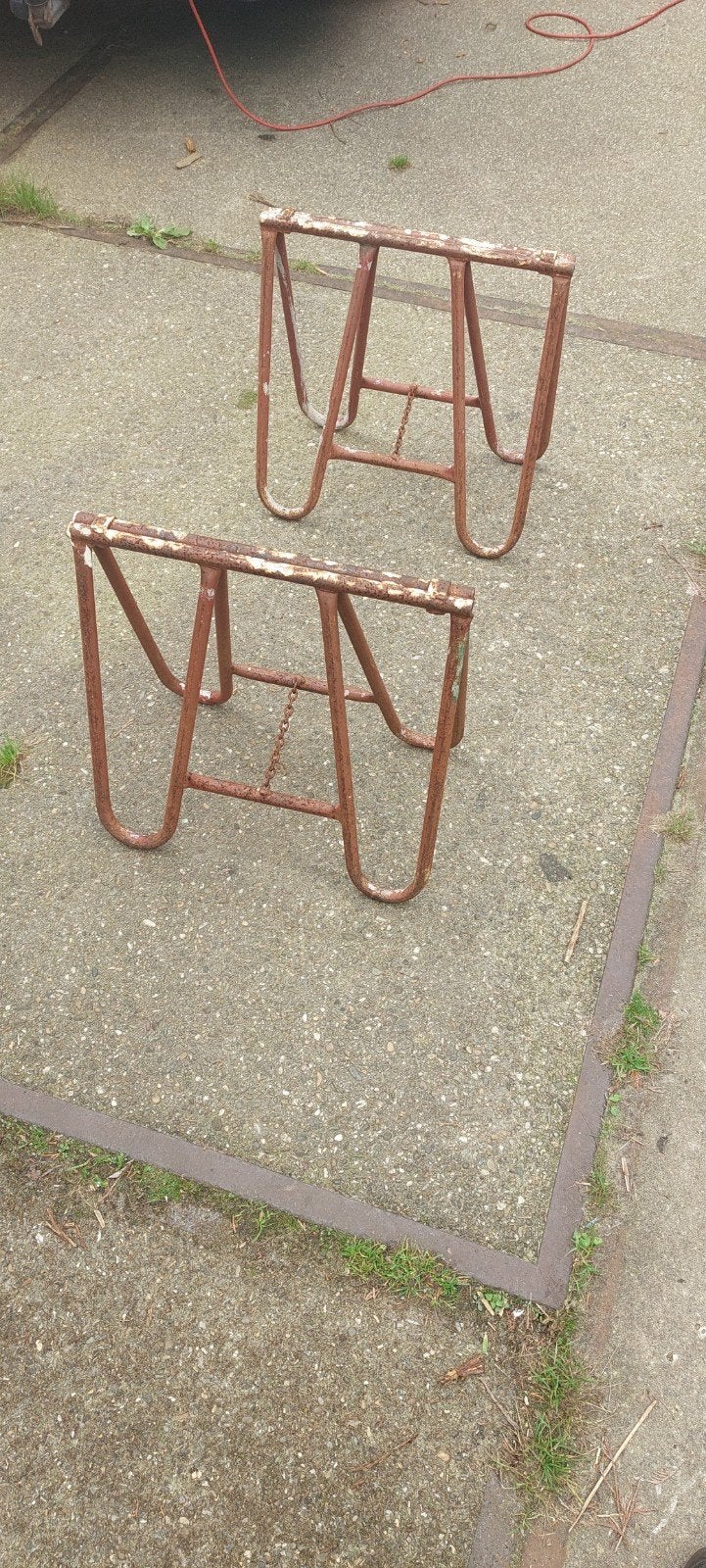 2 metsel  Schragen   50  cm, Ophalen, Gebruikt, Gevelsteiger, Minder dan 2 meter