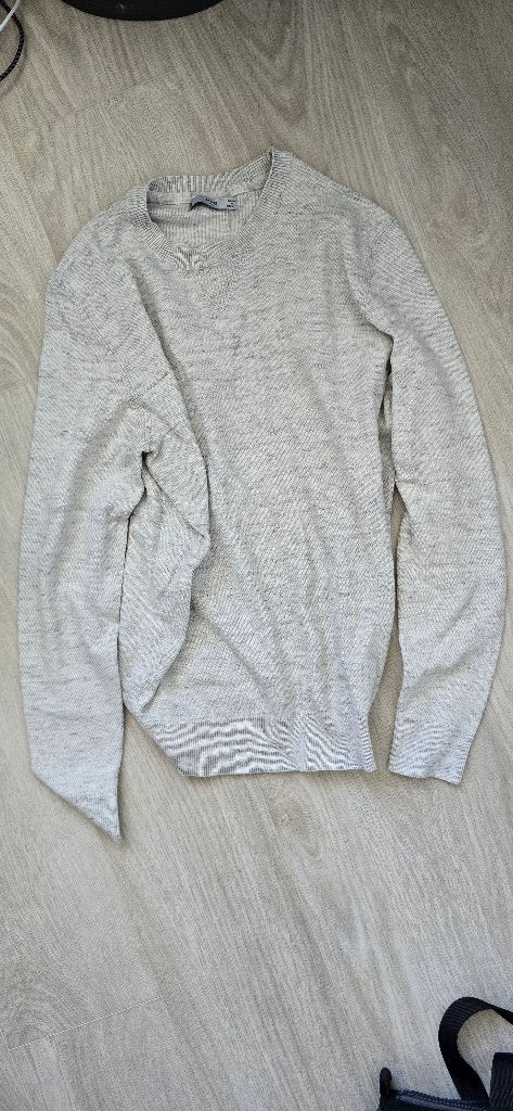 Mango Gebreide Trui Lichtgrijs Maat M, Kleding | Dames, Truien en Vesten, Ophalen, Zo goed als nieuw, Maat 38/40 (M), Grijs