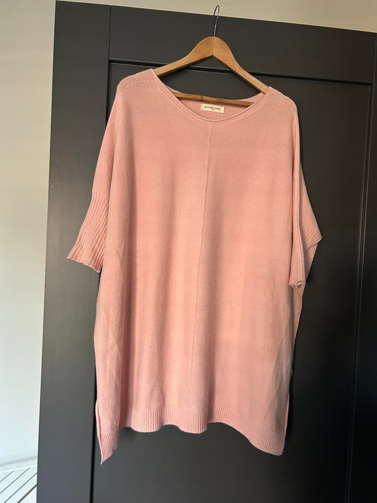 Roze lange dunne gebreide trui Alexandre Laurent te koop, Kleding | Dames, Verzenden, Zo goed als nieuw, Maat 38/40 (M), Roze
