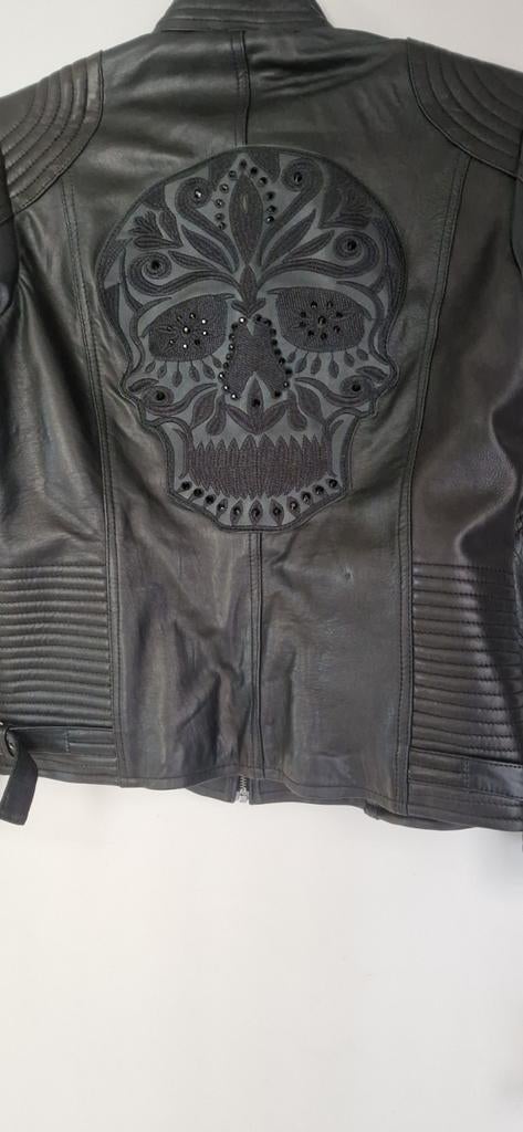 Nieuwe echt leren damesjas met skull details - Maat 40, Ophalen of Verzenden