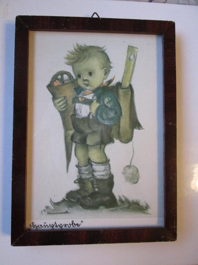 Lijstje met Hummel Prent 12 x 16 cm. Vintage, Ophalen, Gebruikt