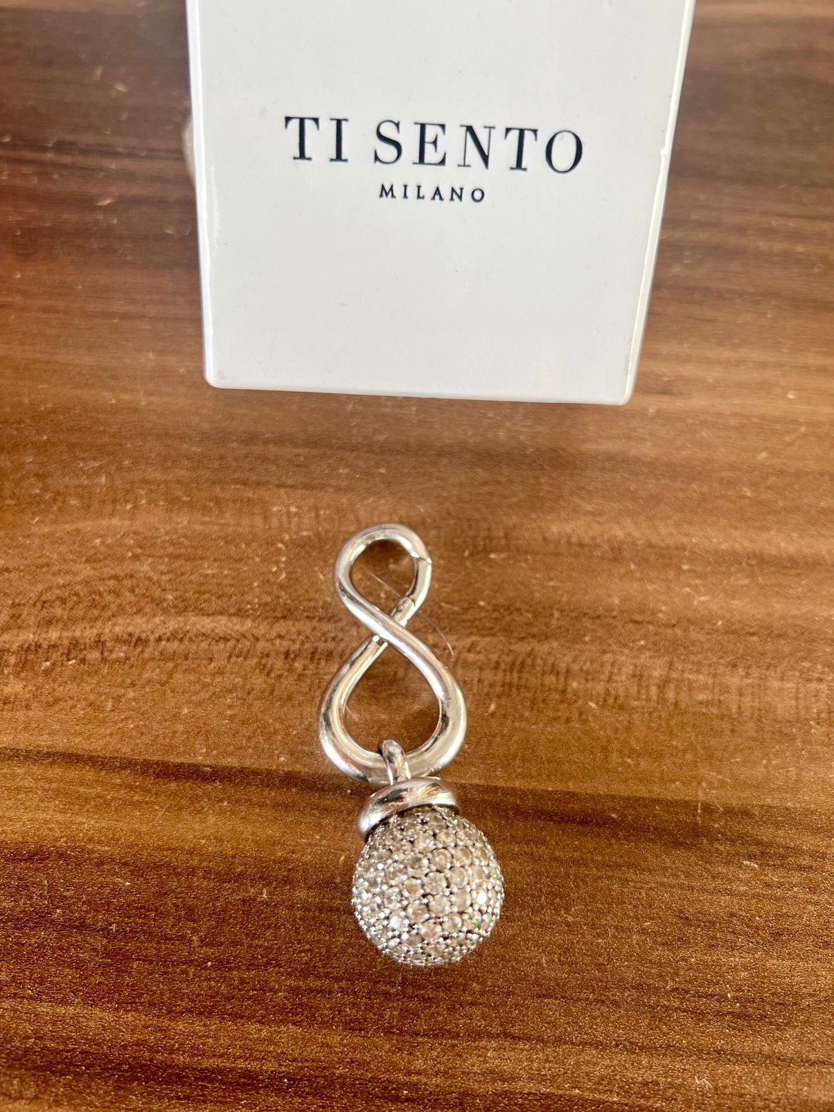 Nieuw zilveren kettinghanger Ti- Sento met zirkonia steen, Nieuw, Kruis of Symbool, Zilver, Zilver