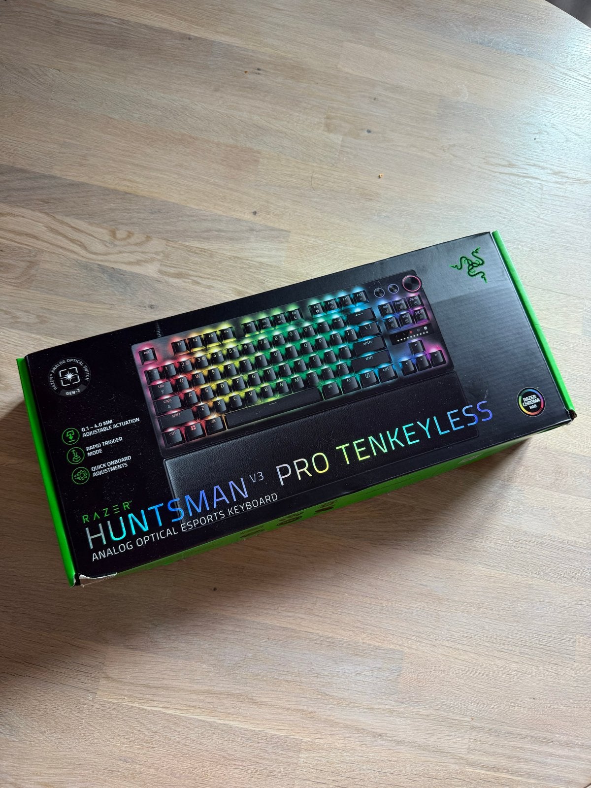 Razer Huntsman V3 Pro Tenkeyless Gaming Toetsenbord Zwart, Computers en Software, Ophalen, Gaming toetsenbord, Zo goed als nieuw