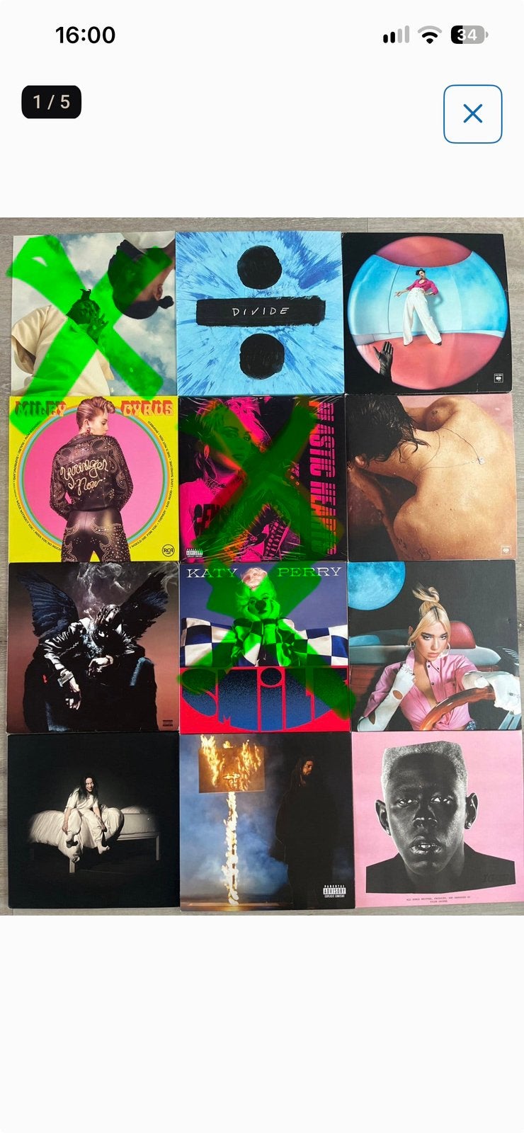 Pop Vinyl LP's - Ed Sheeran, Harry Styles, Miley Cyrus, Dua, LP, Geseald, Pop, Ophalen of Verzenden
