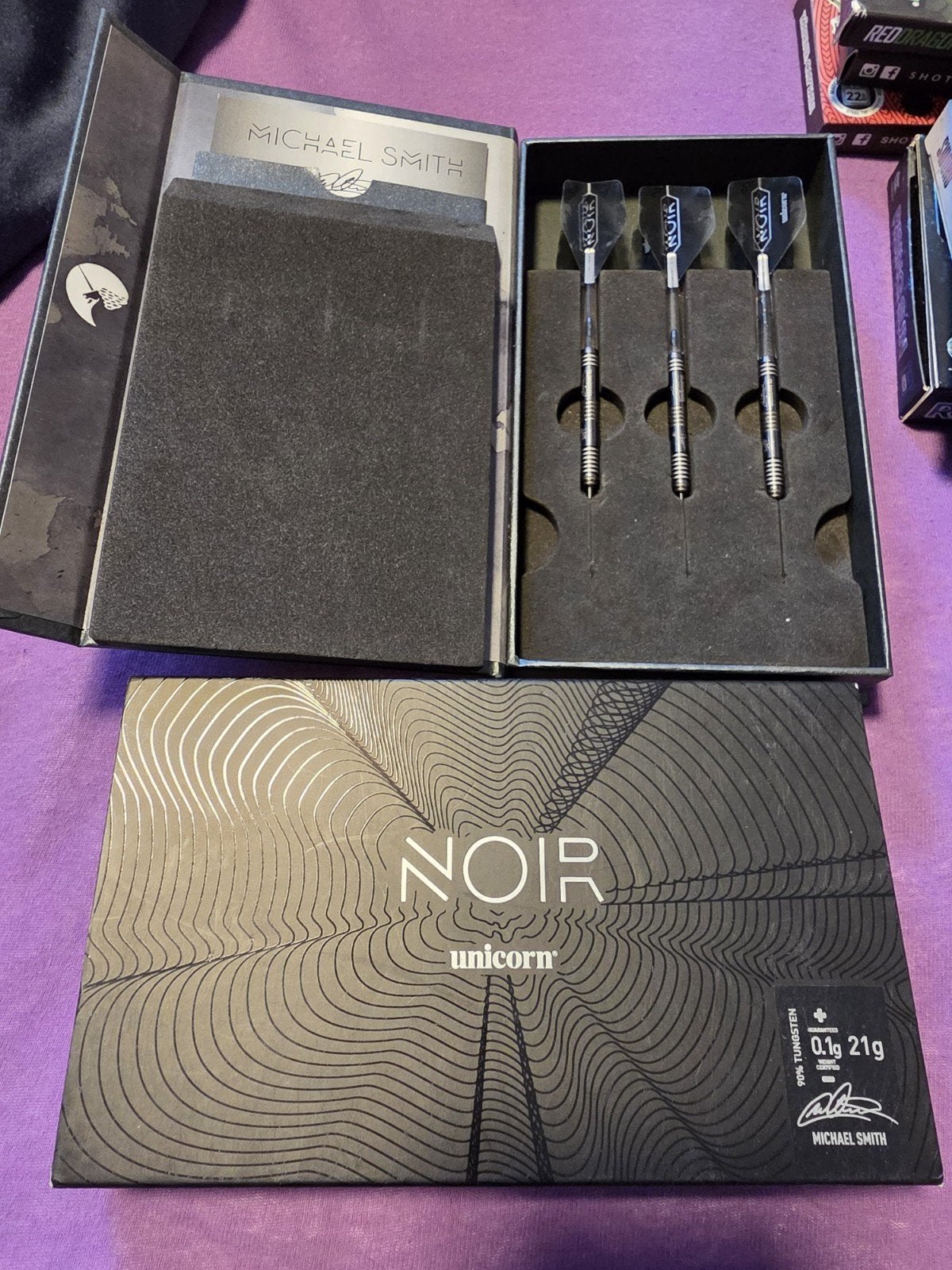 Michael Smith Noir 21gr Darts - Te Koop/Ruil, Sport en Fitness, Darts, Ophalen of Verzenden, Zo goed als nieuw, Pijlen