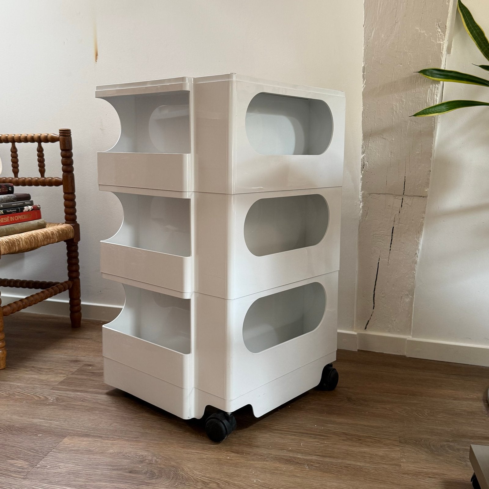 Vintage Joe Colombo Boby Trolley - Wit Design Klassieker, Huis en Inrichting, Ophalen, Gebruikt