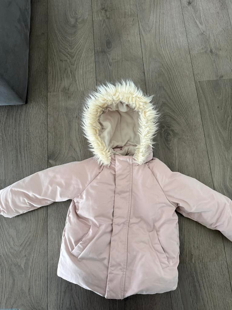 H&M roze winterjas maat 104, Ophalen of Verzenden, Zo goed als nieuw, Meisje, Jas