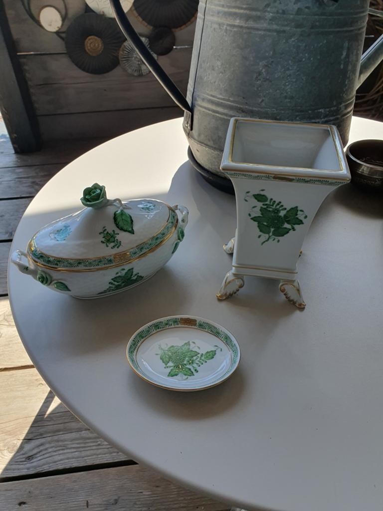Herend Hongaars Porselein Set - Apponyi Groen, Antiek en Kunst, Antiek | Porselein, Ophalen of Verzenden