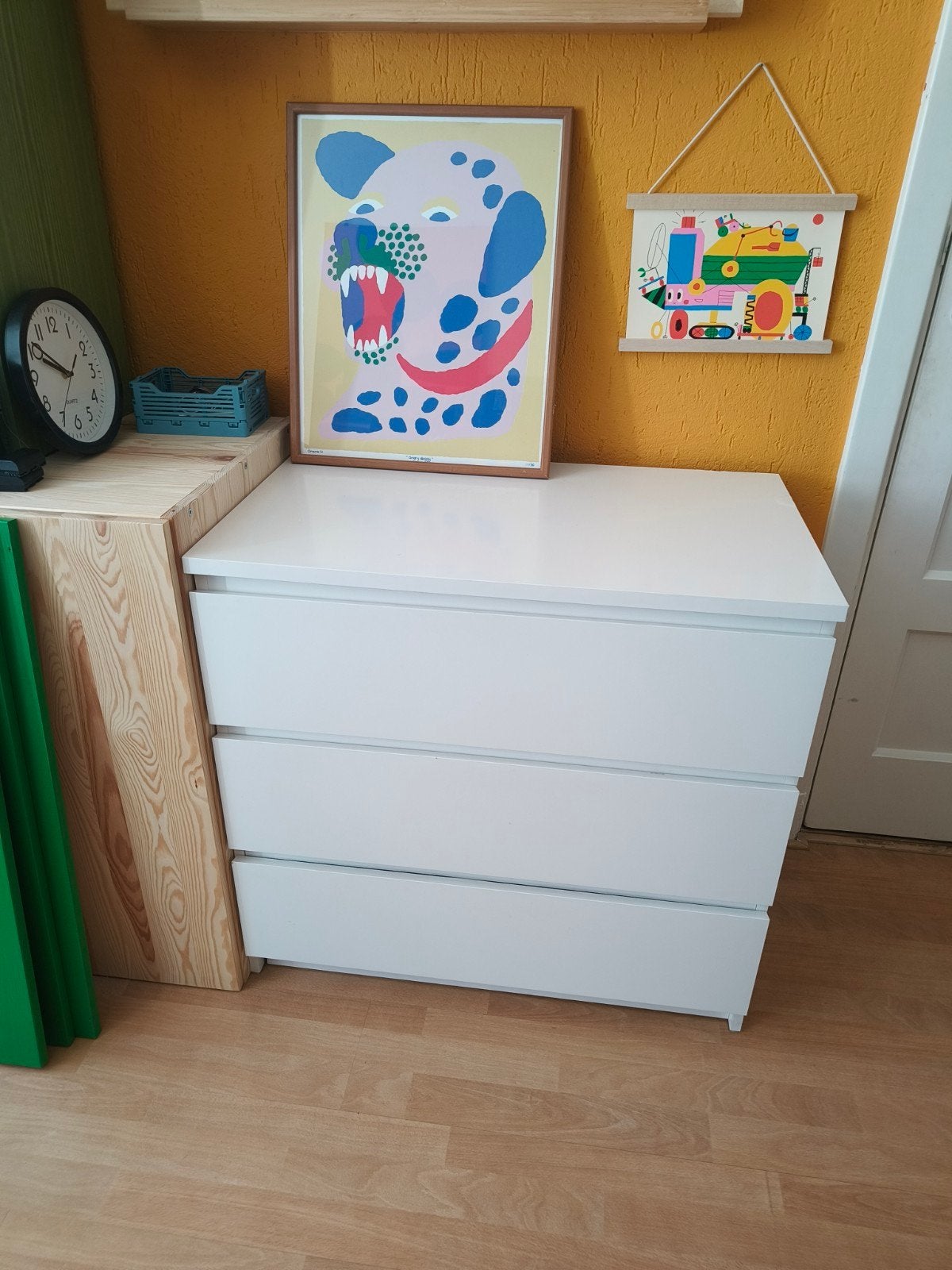 ikea malm kast - 3 lades - wit, Ophalen, Gebruikt, 50 tot 100 cm, 3 of 4 laden