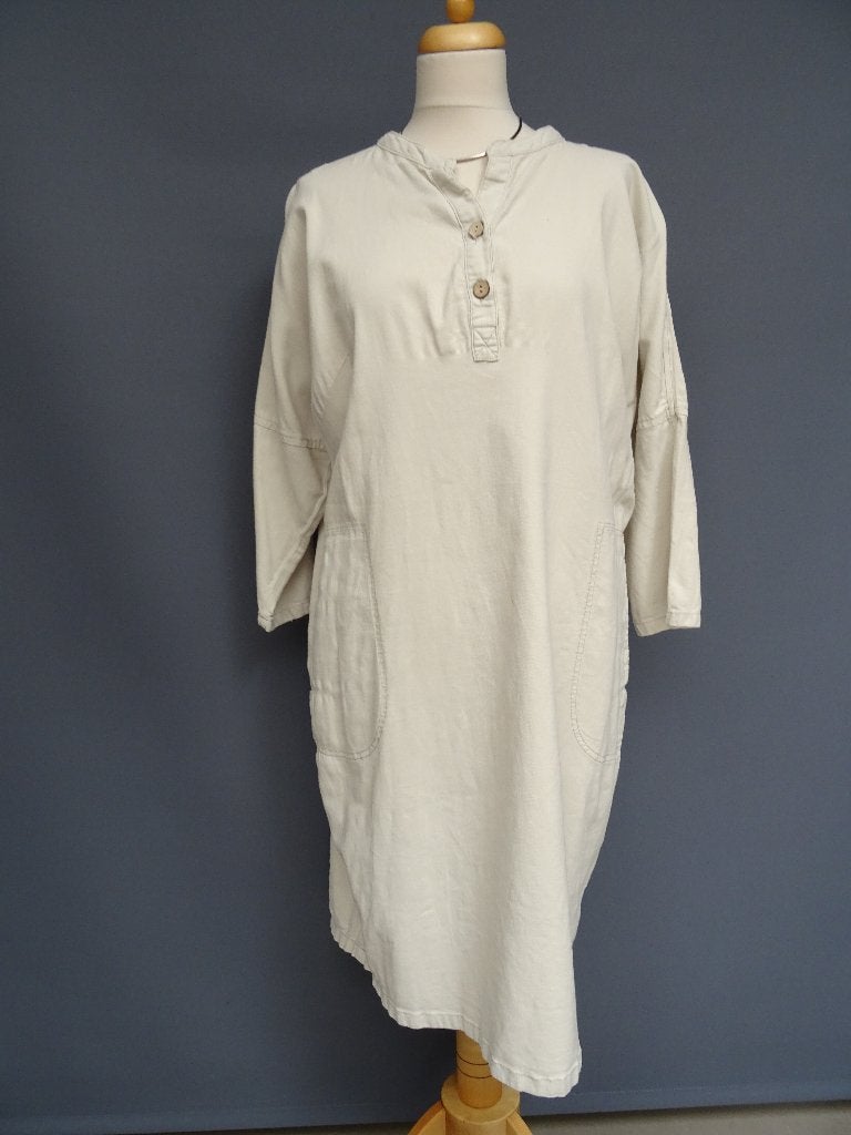 ZUSSS maat L, katoenen jurk in nude tint., Kleding | Dames, Jurken, Beige, Maat 42/44 (L), Ophalen of Verzenden, Zo goed als nieuw