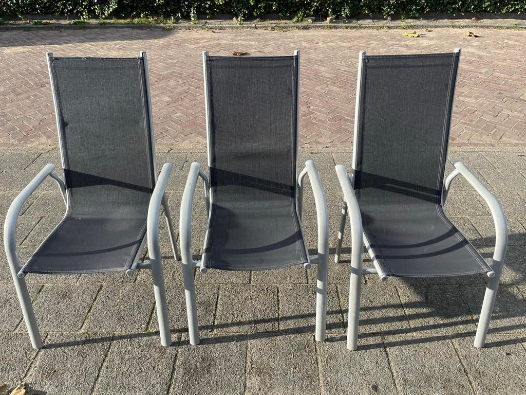Comfortabele tuinstoelen voor de zomer, Ophalen, Gebruikt, Aluminium, Stapelbaar