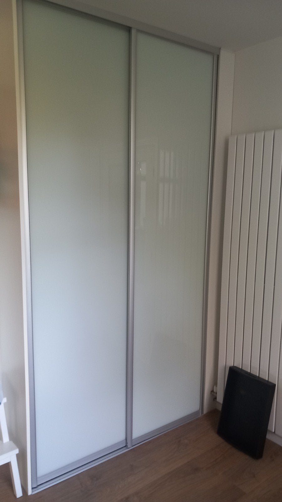 Schuifdeuren met melkglas (2,50m hoog, 66,5cm breed), Ophalen, Gebruikt, 200 cm of meer, 50 tot 100 cm