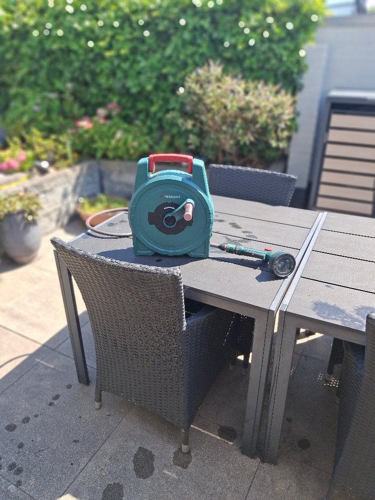Gratis waterhaspel, Tuin en Terras, Tuinslangen, Ophalen, Gebruikt, Tuinslang