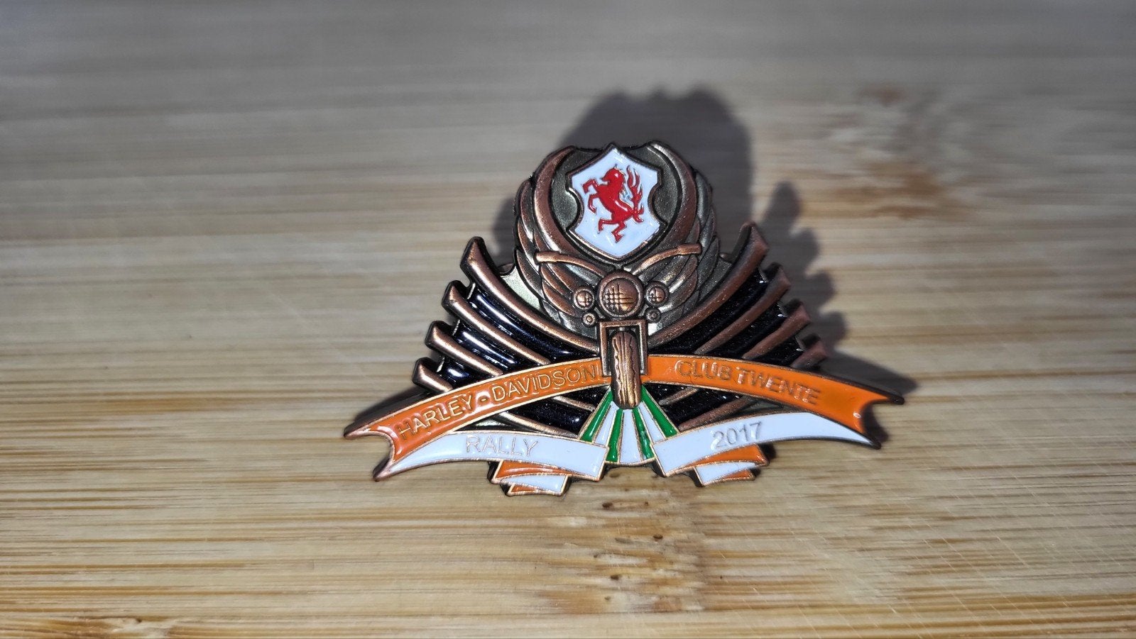 Harley Davidson Club Twente Rally 2017 Speldje Pin, Verzenden, Zo goed als nieuw, Merk, Speldje of Pin