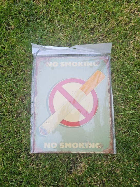 Nieuw Clayre & Eef 'No Smoking' metalen bord, Ophalen of Verzenden, Nieuw, Metaal