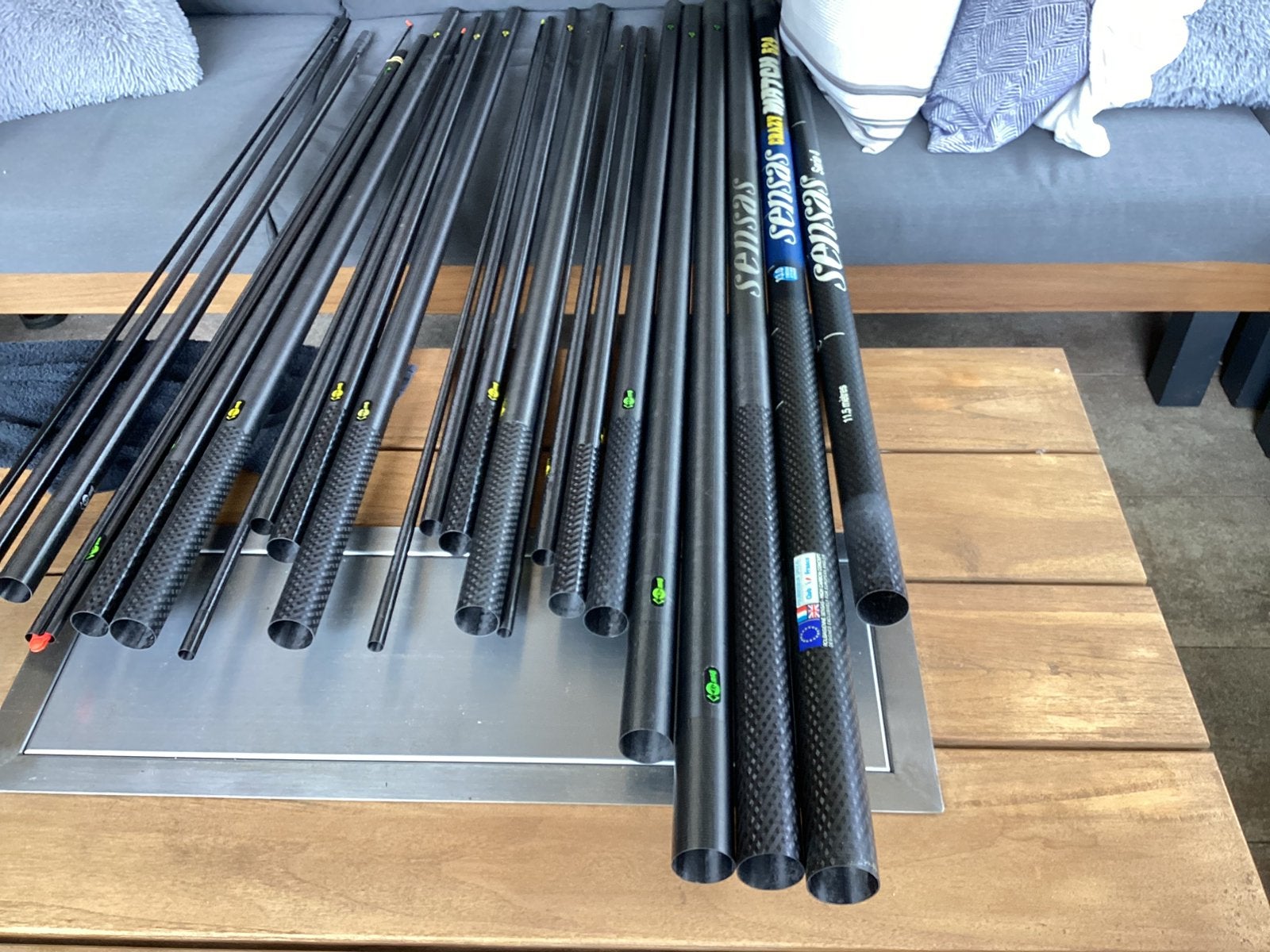 Te koop, sensas hengel 13 m pack., Watersport en Boten, Ophalen, Zo goed als nieuw, Vaste hengel