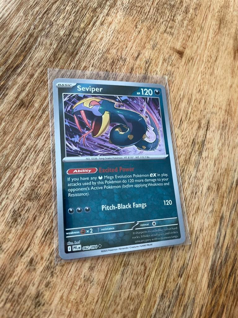 Seviper #62 Phantasmal Flames Reverse Holo, Ophalen of Verzenden, Zo goed als nieuw