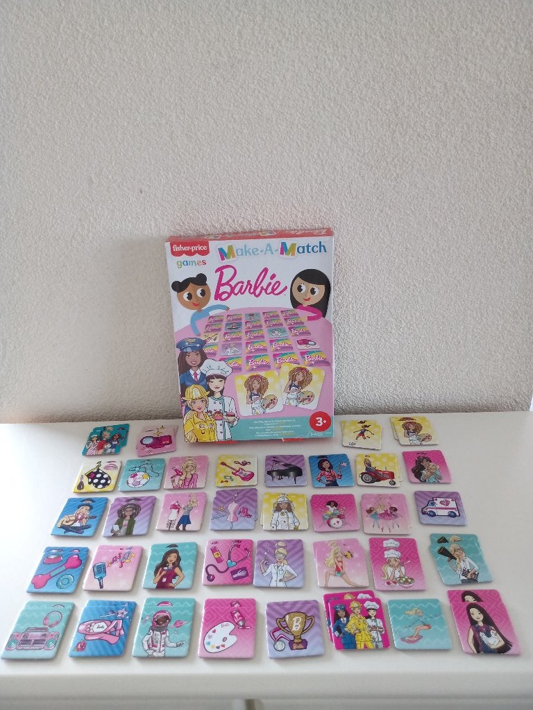 BARBIE MAKE-A-MATCH SPEL (memoryspel), Ophalen of Verzenden, Zo goed als nieuw, Overige typen