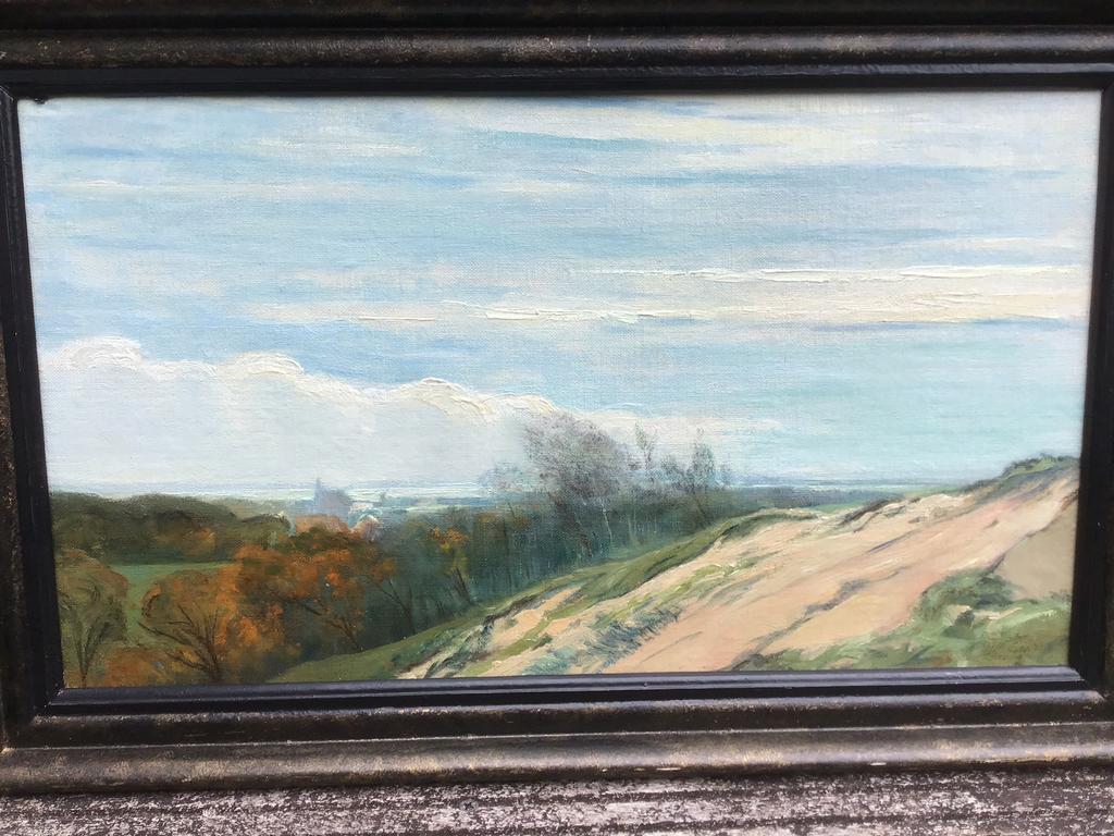 Duinlandschap door H. Savrij - ingelijst, Antiek en Kunst, Ophalen of Verzenden