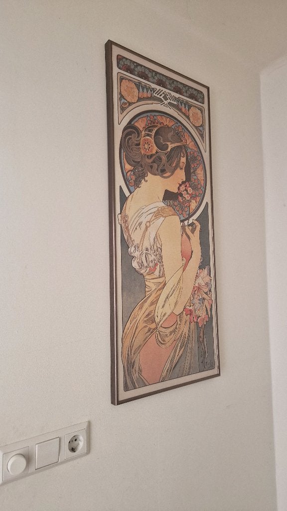 Mucha in een op maat gemaakte lijst, Ophalen, Poster, Overige technieken, Ingelijst