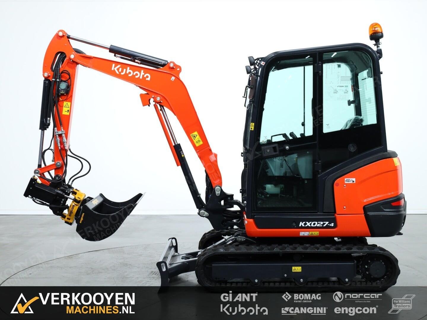 2026 Kubota KX027-4 Hi Spec + Engcon EC02 S30-S30 afneembaar, Zakelijke goederen, Machines en Bouw | Kranen en Graafmachines, Graafmachine