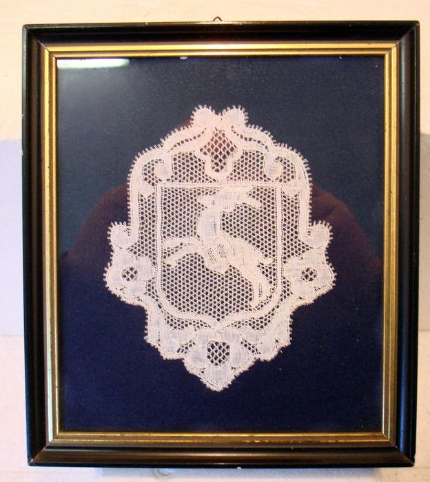 BRUGSE KANT  MET EN ZONDER LIJST. 5,- PER STUK, Antiek en Kunst, Verzenden