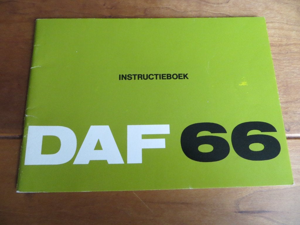 Instructieboek DAF 66, DAF 66 Marathon, DAF 66 stationcar 72, Auto diversen, Ophalen of Verzenden