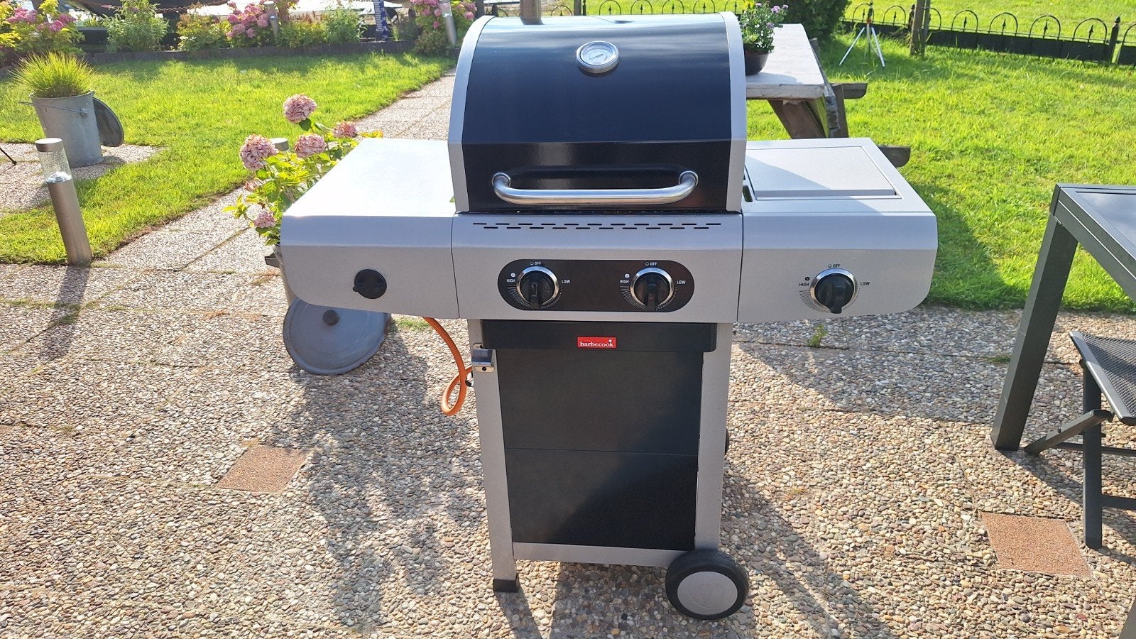 Barbecook gasbarbecue met pizzasteen en hoes, Ophalen, Gebruikt, Barbecook