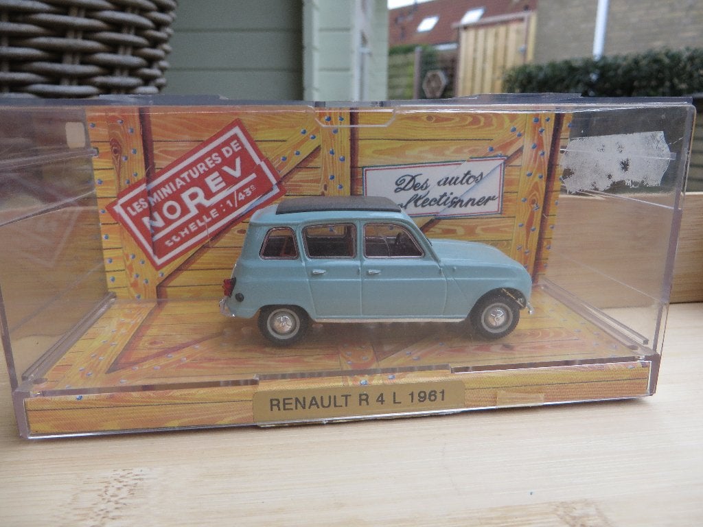 Norev Renault 4 4L 1961 blauw, Ophalen of Verzenden, Zo goed als nieuw, Auto, Norev