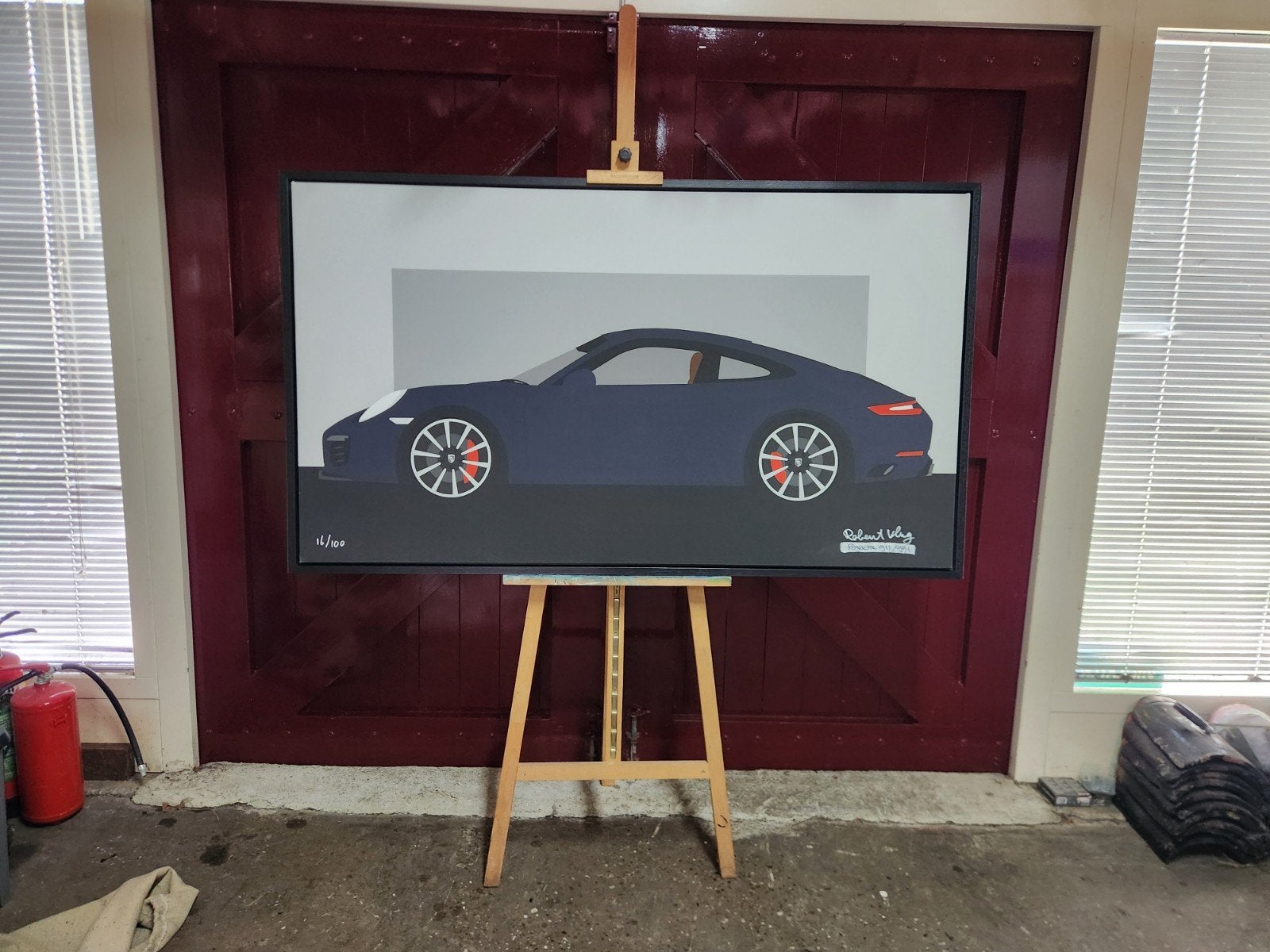 Kunstwerk Porsche 911 991 door Robert Vlug, Ophalen, Overige onderwerpen, Offsetdruk, Gelimiteerde oplage