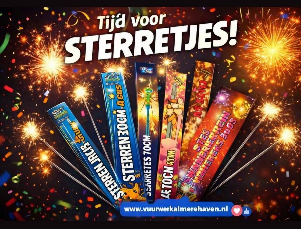 Sterretjes vuurwerk categorie1, Ophalen, Nieuw, Feestartikel, Geboorte of Huwelijk