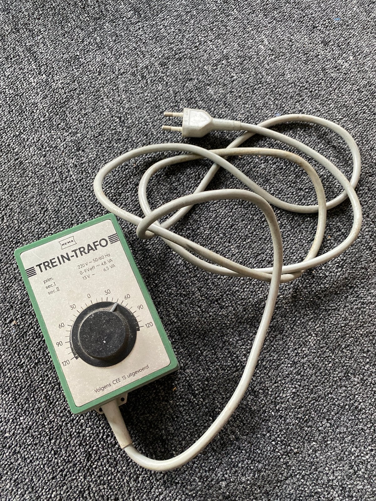 Vintage HEMA Trein-Trafo Siemens 4AA2810 - Made in Germany, Ophalen of Verzenden, Gebruikt, Trein, Overige typen