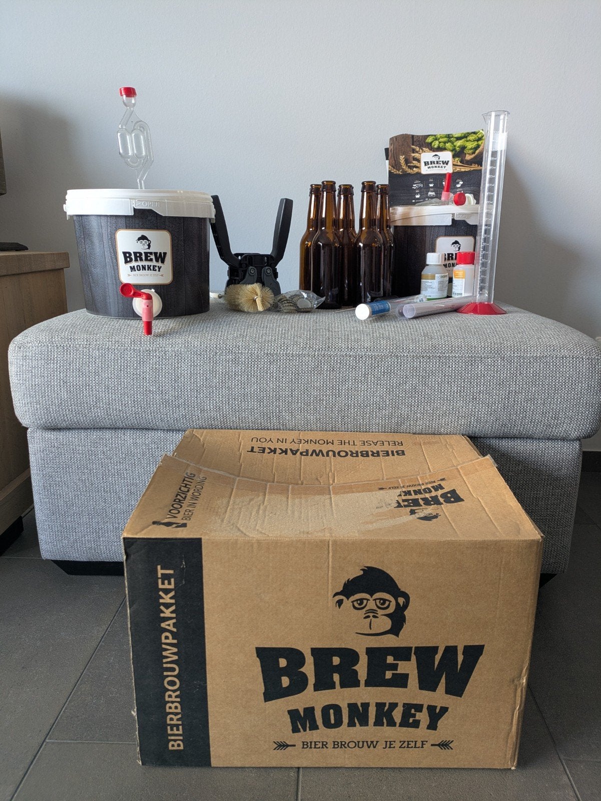 Brew Monkey Bierbrouwpakket, Ophalen, Gebruikt