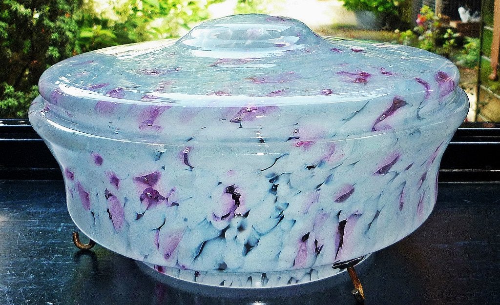 Antieke Thabur Lamp Hanglamp Schaallamp - Roze Wit Glas, Antiek en Kunst, Antiek | Lampen, Ophalen of Verzenden