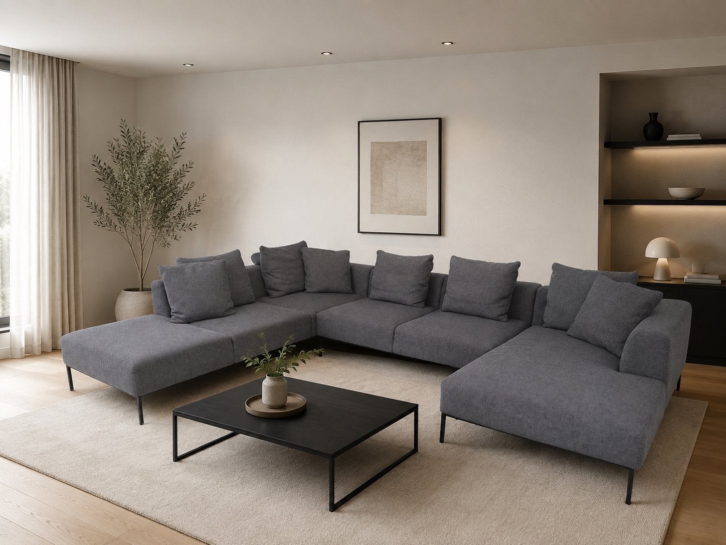 GRATIS LEVERING | MONTEL SAVA HOEKBANK U-VORM | GEREINIGD, Hoekbank, 300 cm of meer, Ophalen of Verzenden, Zo goed als nieuw