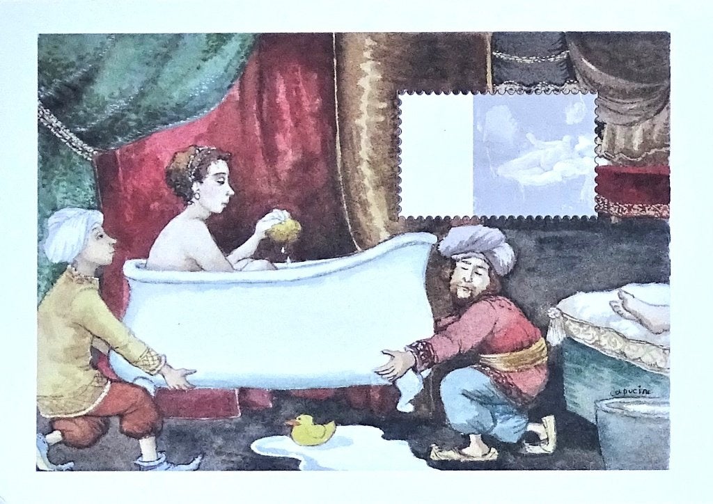 8 MAXIMUMKAARTEN VAN CAPUCINE MAZILLE - KUNST, Ophalen of Verzenden, 1980 tot heden, Ongelopen, Sterren en Beroemdheden