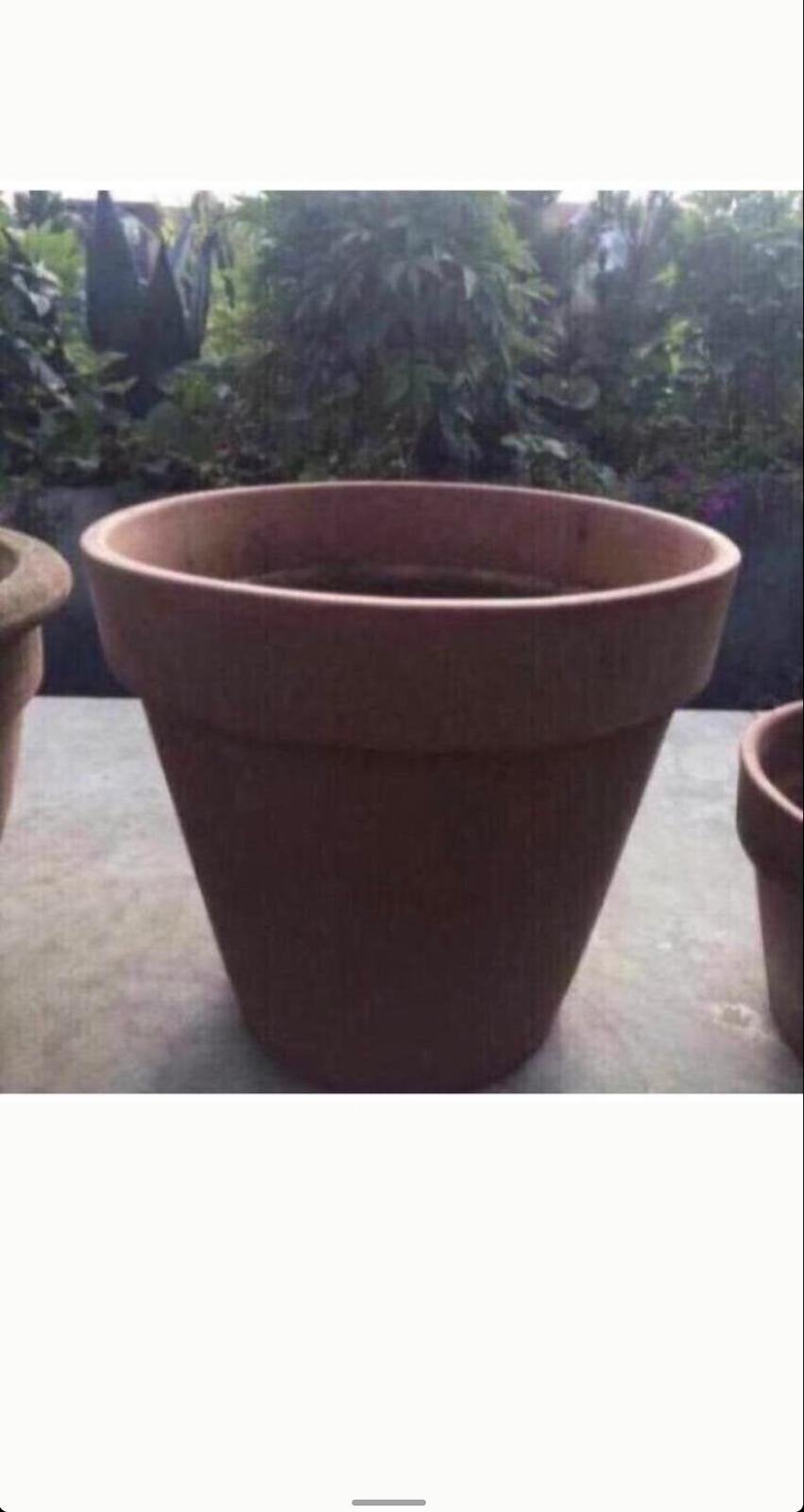 Mooie stevige Italiaanse terracotta bloempot, Gebruikt, Rond, Minder dan 40 cm, Balkon