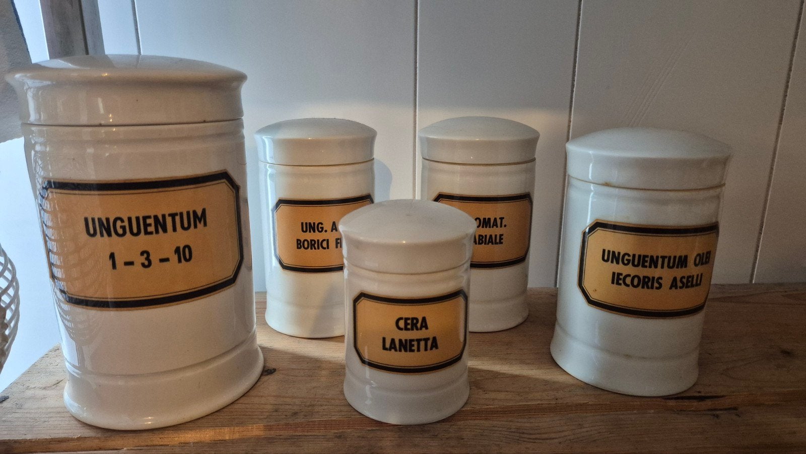 Vintage Apothekerspotten Set - Keramiek, Antiek en Kunst, Ophalen of Verzenden