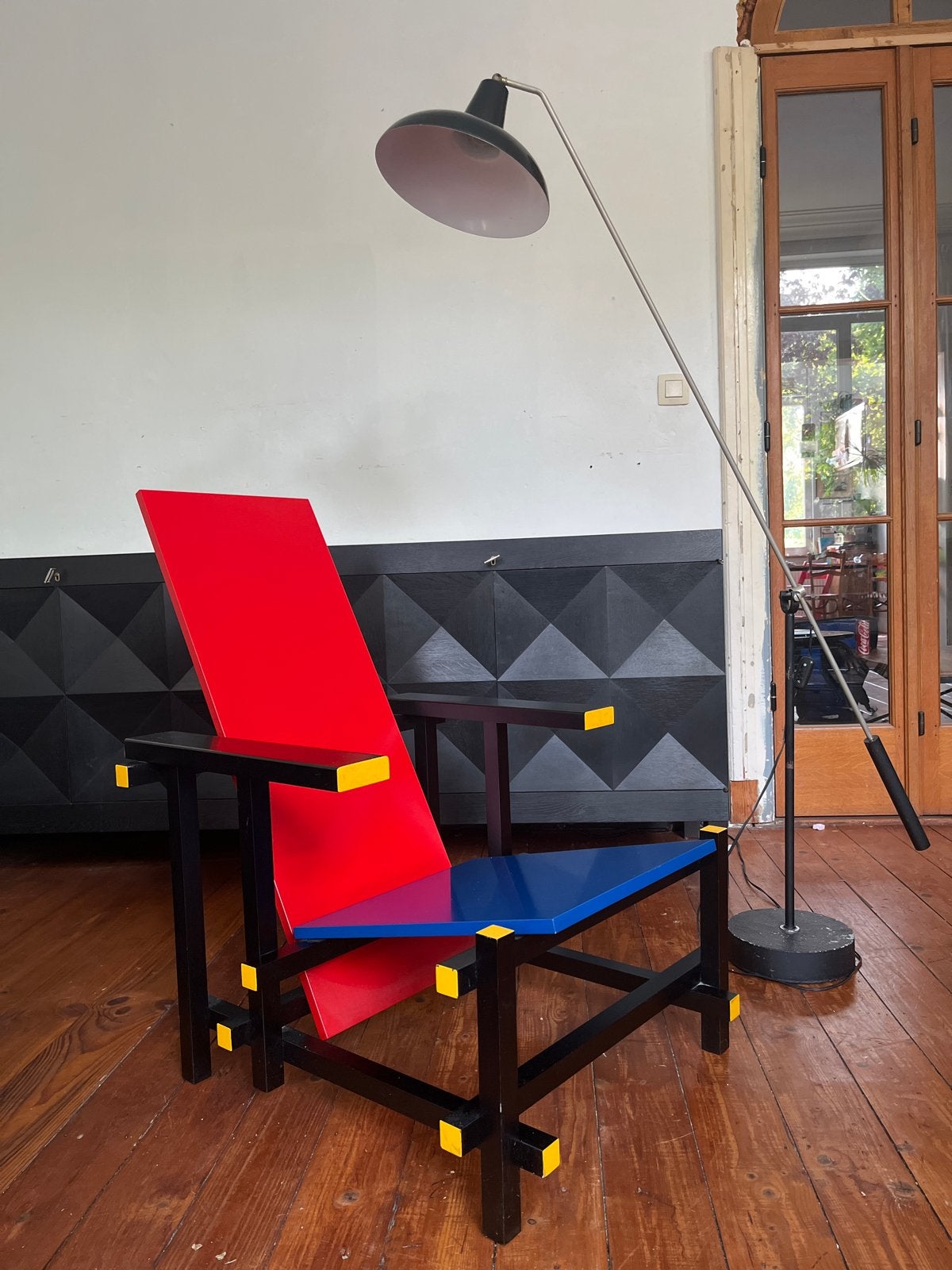 Gerrit Rietveld Rood-blauwe stoel, Antiek en Kunst, Ophalen